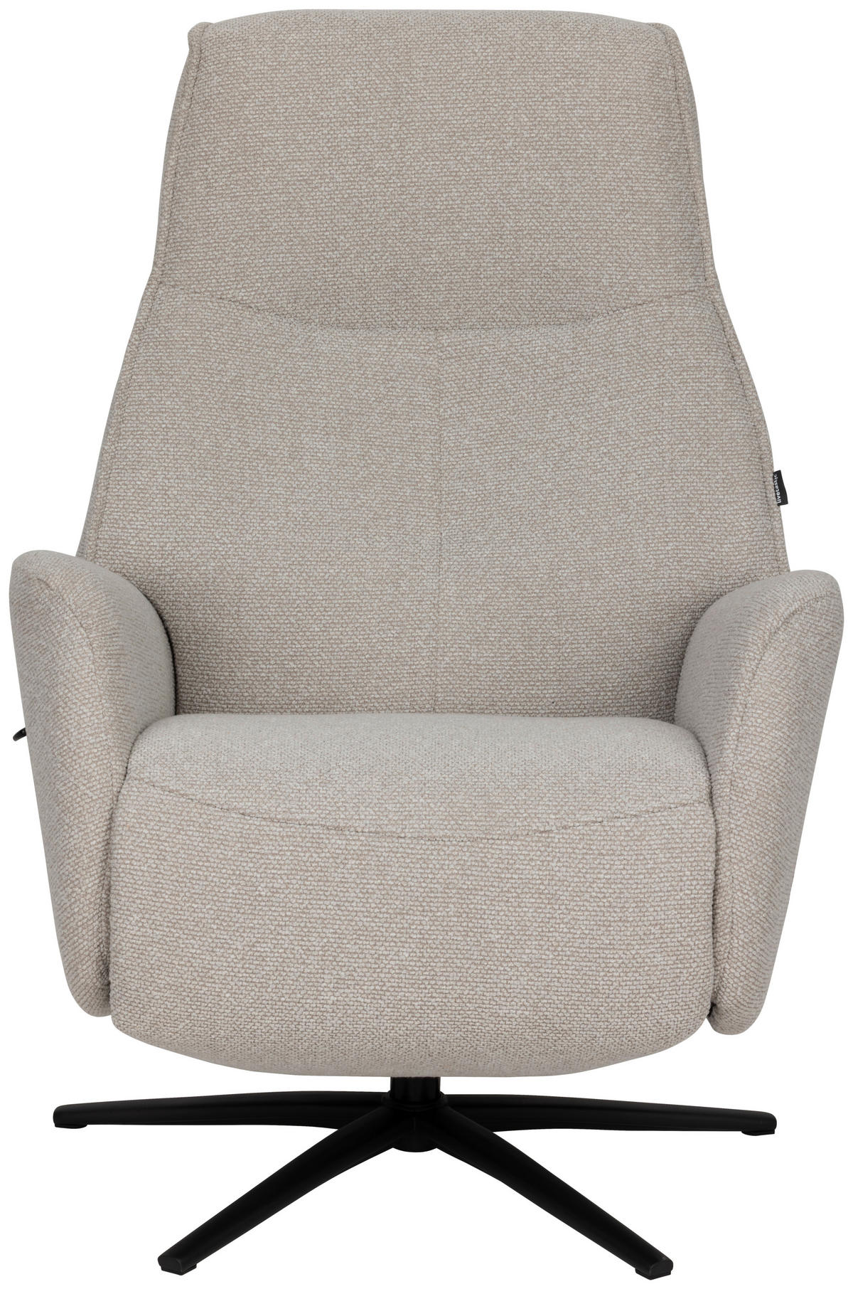 RELAXSESSEL Webstoff    - Beige/Schwarz, Design, Holz/Textil (77/112/86cm) - Livetastic