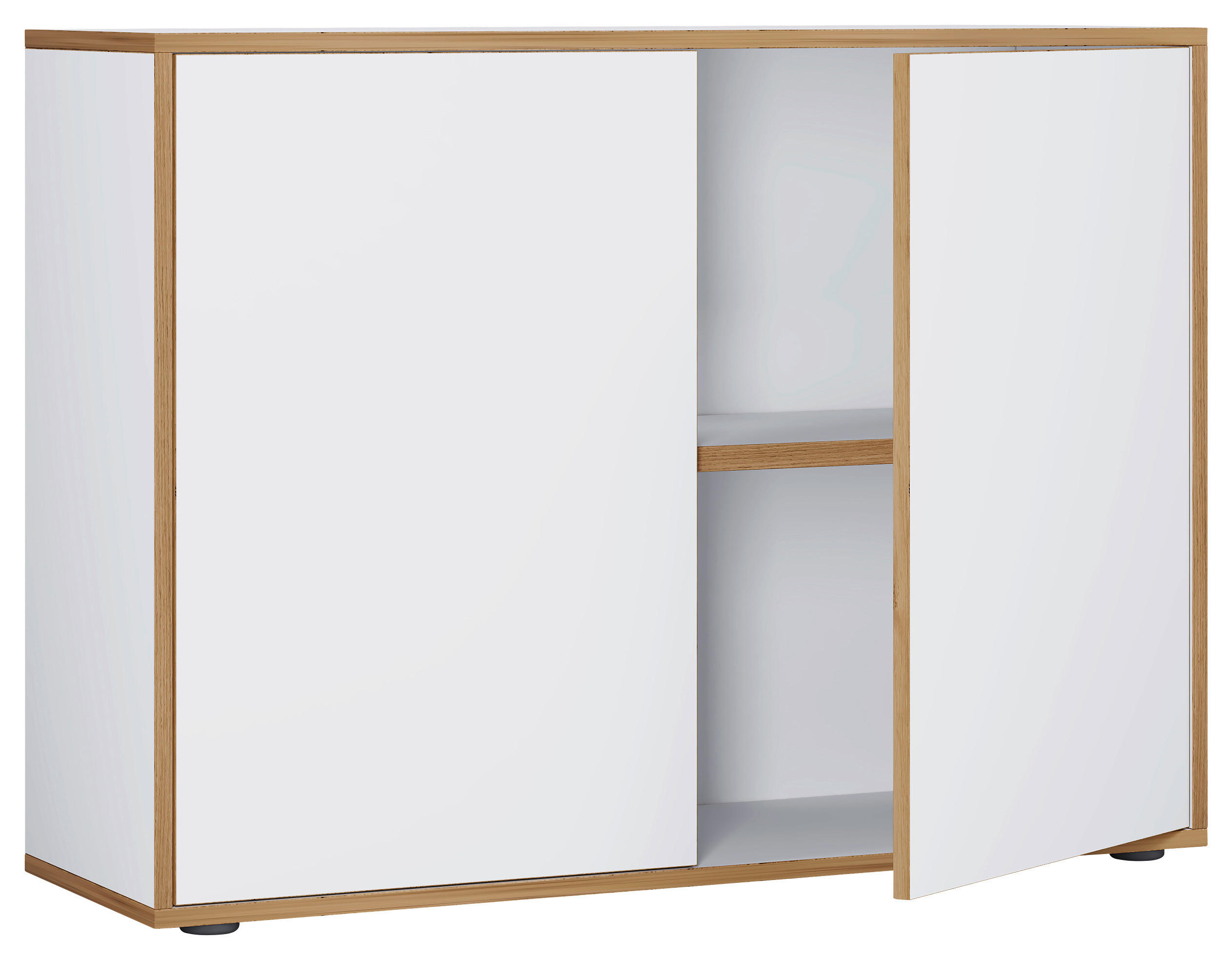 AKTENSCHRANK 100/74/33 cm  - Honigeiche/Weiss, Design, Holzwerkstoff (100/74/33cm) - MID.YOU