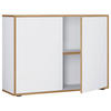 AKTENSCHRANK 100/74/33 cm  - Honigeiche/Weiss, Design, Holzwerkstoff (100/74/33cm) - MID.YOU