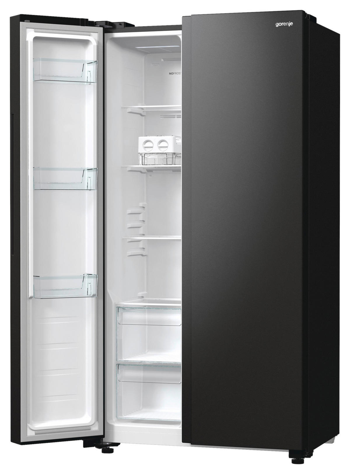 SIDE-BY-SIDE 91,5/178,6/67 cm NRR9185EABXL ADVANCED  - Schwarz, MODERN, Glas/Kunststoff (91,5/178,6/67cm) - Gorenje