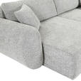 BIGSOFA Flachgewebe Grau  - Schwarz/Grau, KONVENTIONELL, Kunststoff/Textil (250/72/145cm) - Carryhome
