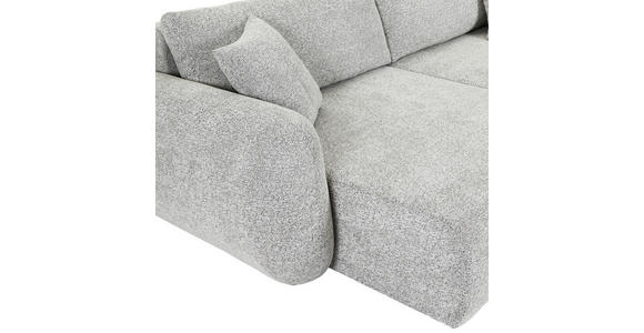 BIGSOFA Flachgewebe Grau  - Schwarz/Grau, KONVENTIONELL, Kunststoff/Textil (250/72/145cm) - Carryhome