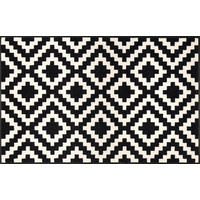 KÜCHENTEPPICH 75/120 cm Kalmar Schwarz, Weiß  - Schwarz/Weiß, Design, Kunststoff/Textil (75/120cm) - wash+dry