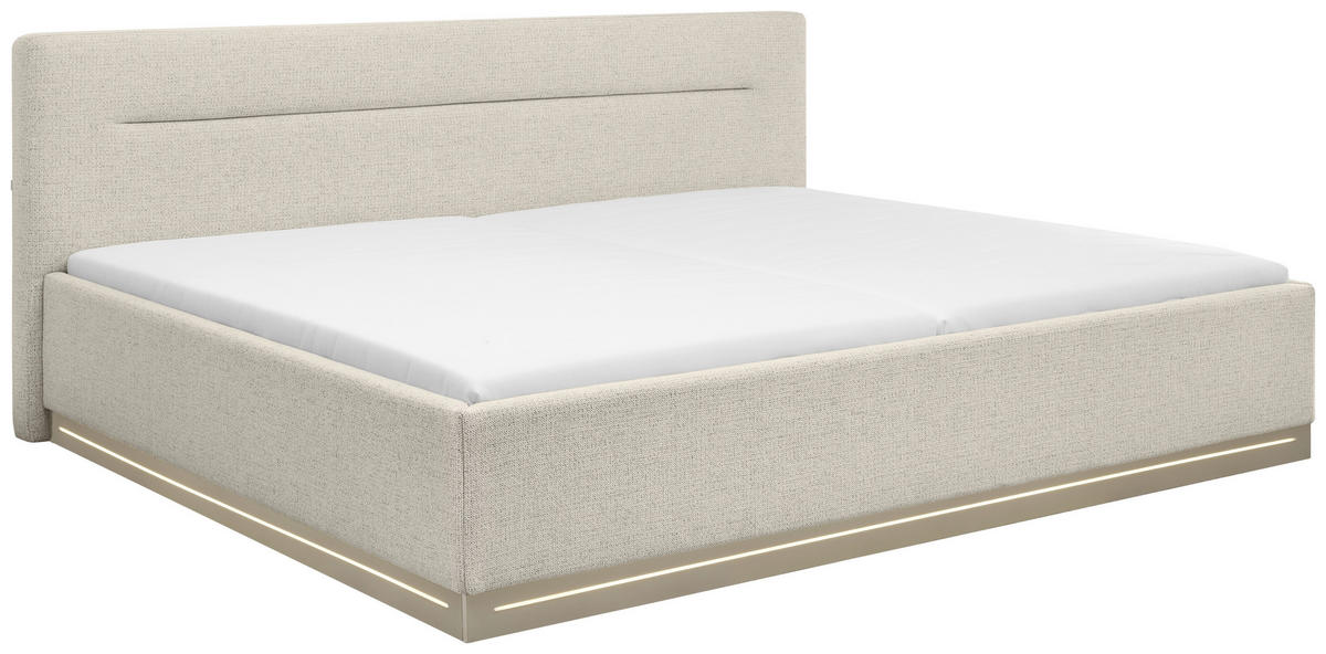 FAMILIENPOLSTERBETT 240/200 cm, Beige  - Sandfarben/Beige, KONVENTIONELL, Holz/Holzwerkstoff (240/200cm) - SetOne by Musterring