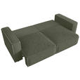 SCHLAFSOFA Cord Olivgrün  inkl. Zierkissen, Bettkasten, Schlaffunktion  - Schwarz/Olivgrün, MODERN, Kunststoff/Textil (250/68/104cm) - Xora