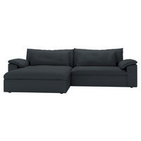 ECKSOFA  Chenille Dunkelgrau  - Dunkelgrau/Schwarz, Modern, Kunststoff/Textil (198/306cm) - Carryhome