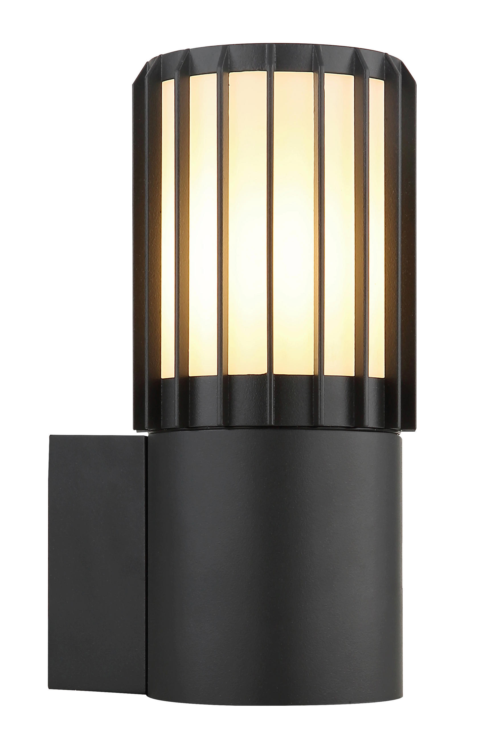AUSSENLEUCHTE Mervin 9/12,5/20 cm  - Anthrazit/Opal, Design, Kunststoff/Metall (9/12,5/20cm) - Globo