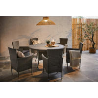 ZOSTAVA ZÁHRADNÉHO NÁBYTKU kov, plast - čierna/sivá, Modern, kov/plast (140/74/58cm) - Ambia Garden