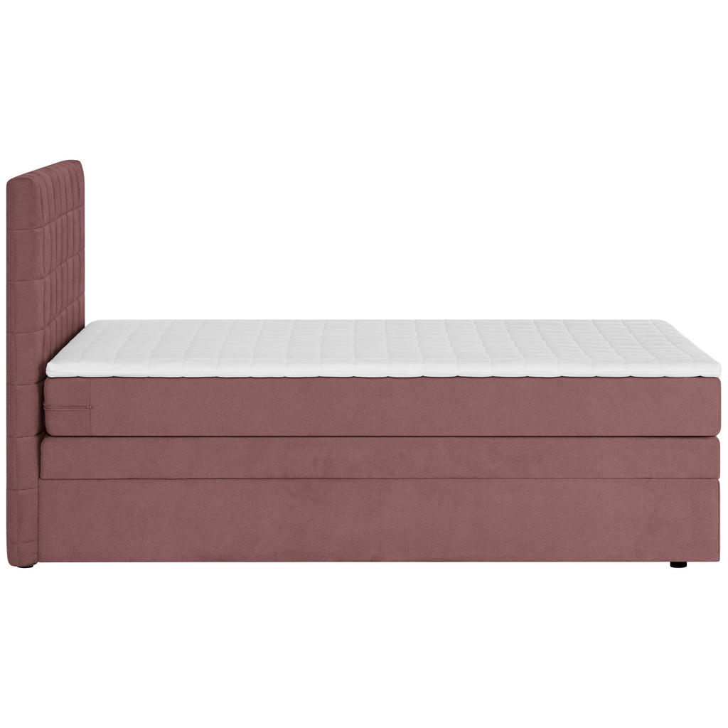 Thumbnail - Welnova Boxspringbett, Koralle, Textil, H4, 7-Zonen, Höhe ca. 17 cm, 120x200 cm, Bettkasten, Stoffauswahl, in verschiede...