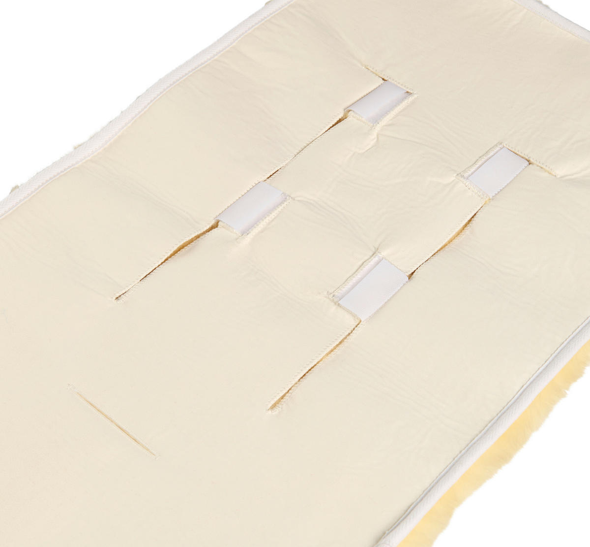 KINDERWAGENEINLAGE - Weiß, Basics, Leder (38/75cm) - Jimmylee