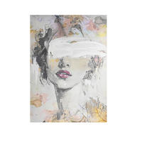 ÖLGEMÄLDE Frauen 70/100 cm  - Beige/Weiß, LIFESTYLE, Holzwerkstoff/Textil (70/100cm) - Monee