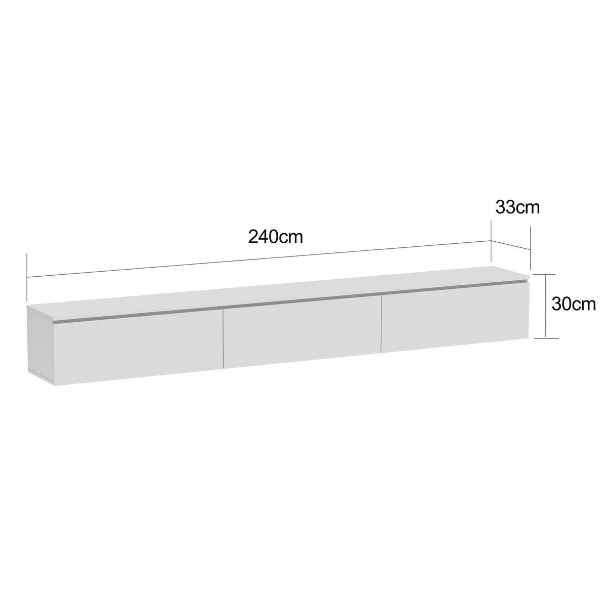 LOWBOARD  240/30/33 cm  - Kaschmir, Trend, Holzwerkstoff (240/30/33cm) - Xora