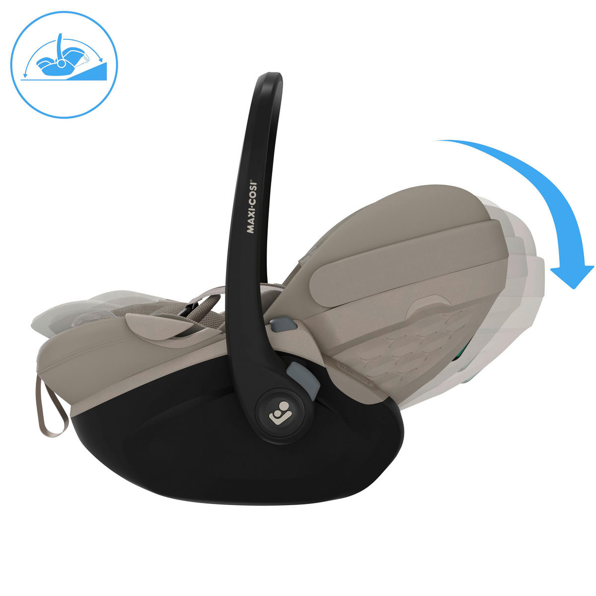 BABYSCHALE Pebble Slide Pro Sapphire Sand   - Creme, Basics, Kunststoff/Textil (44/58/70cm) - Maxi-Cosi