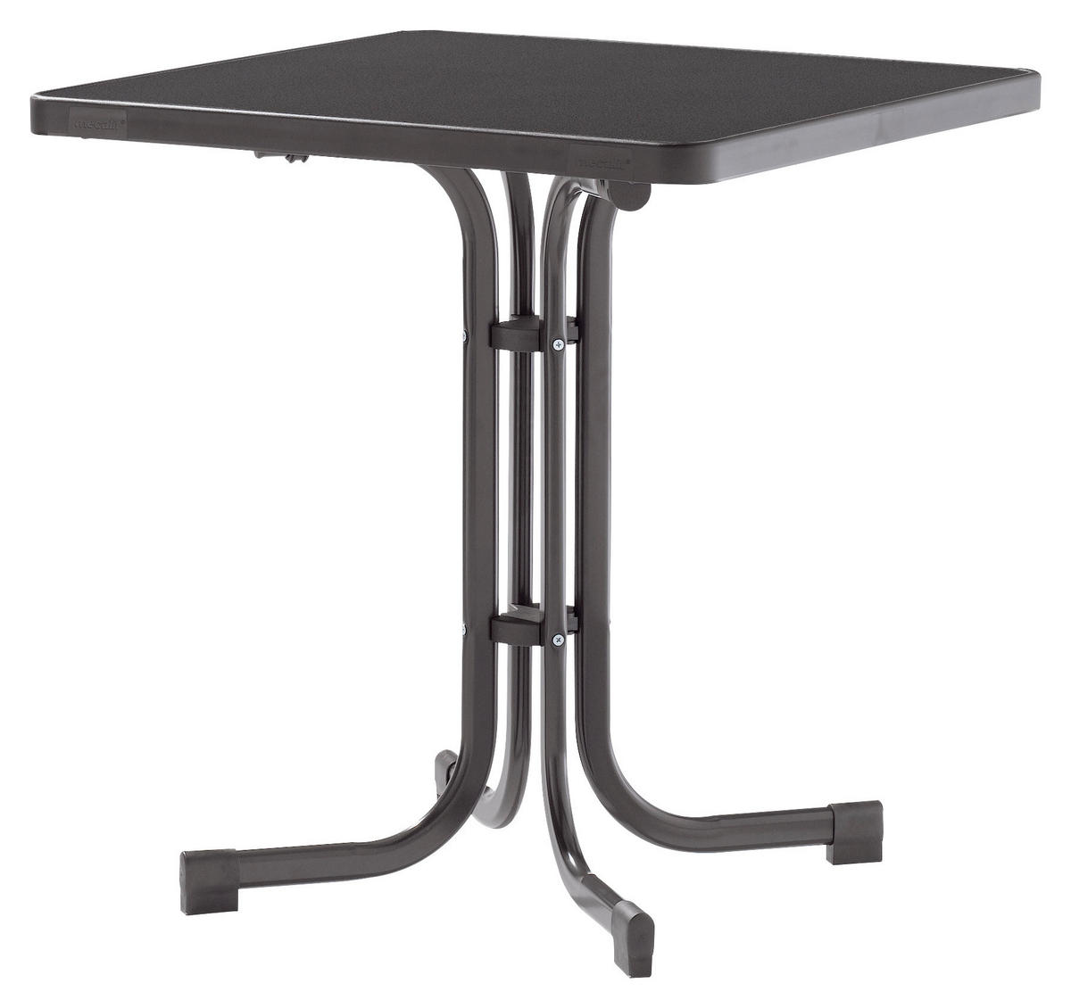 GARTENKLAPPTISCH 70/70/72 cm Metall quadratisch  - Anthrazit/Grau, Basics, Kunststoff/Metall (70/70/72cm) - Sieger