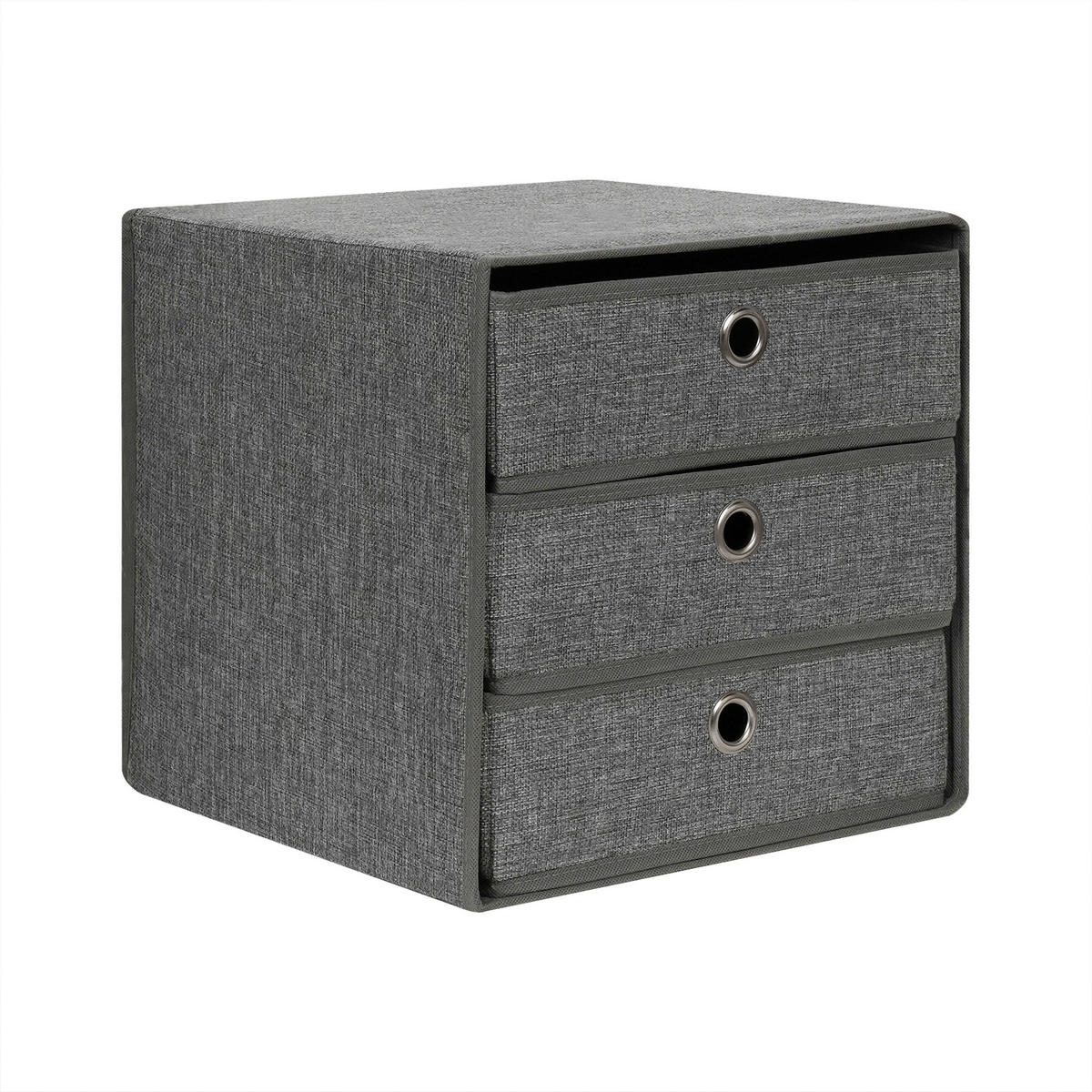 ZÁSUVKOVÝ BOX - sivá, Basics, kartón/kov (32/32/32cm) - Homeware