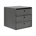 SCHUBLADENBOX     - Grau, Basics, Karton/Textil (32/32/32cm) - Homeware