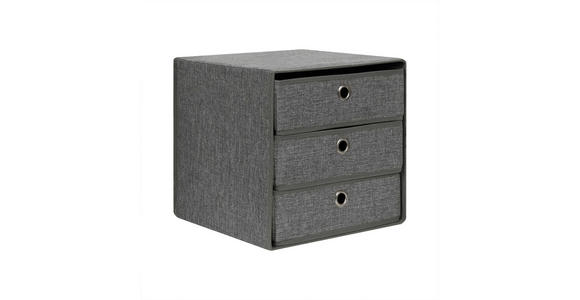 SCHUBLADENBOX - Grau, Basics, Karton/Textil (32/32/32cm) - Homeware