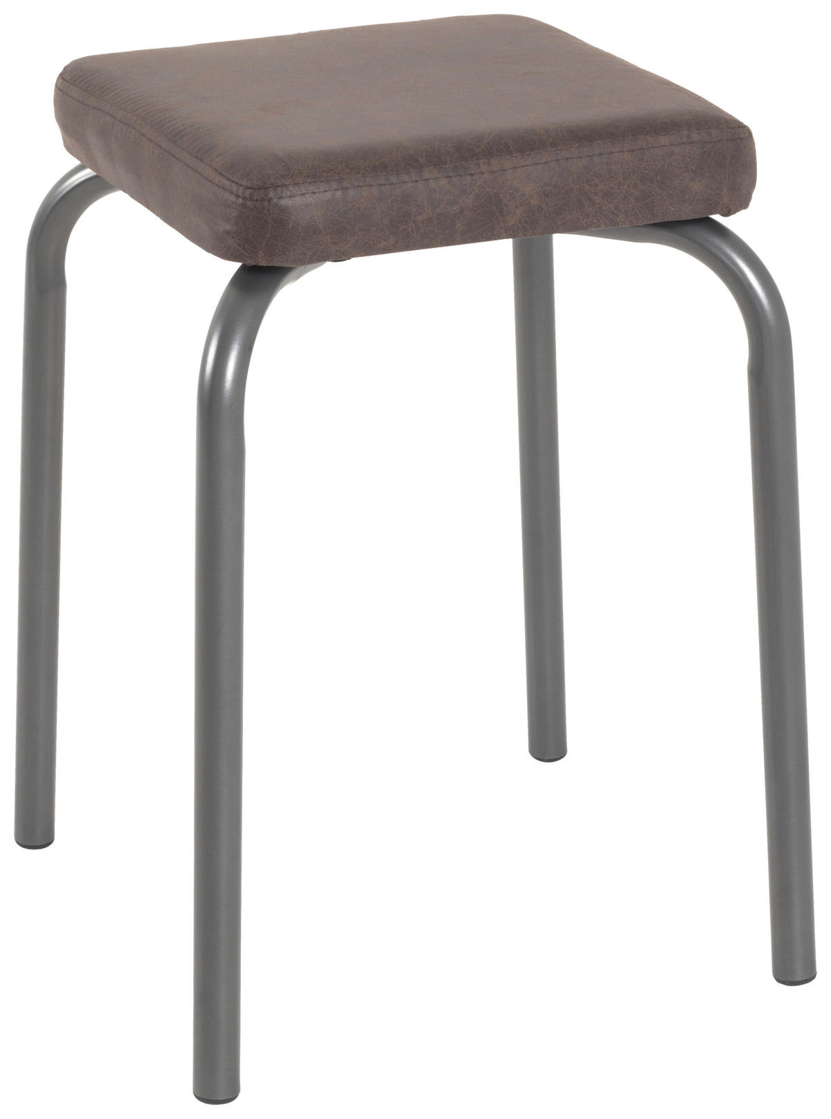 STAPELHOCKER Anthrazit, Braun  - Anthrazit/Braun, Basics, Kunststoff/Metall (36/49/36cm)