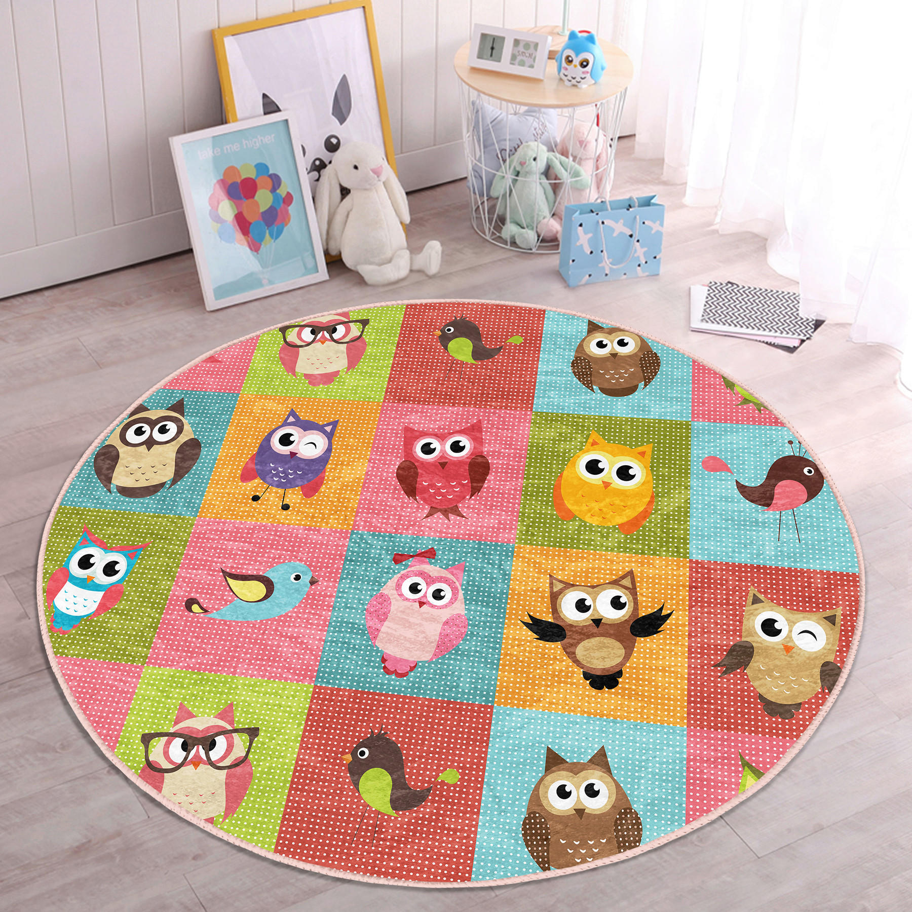 KINDERTEPPICH  Wohnzimmer 120/120 cm Multicolor rund  - Multicolor, Basics, Textil (120/120cm)