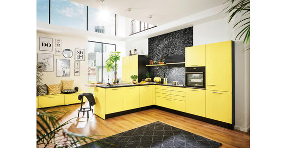 EINBAUKÜCHE   - Gelb, Design, Holzwerkstoff - Novel