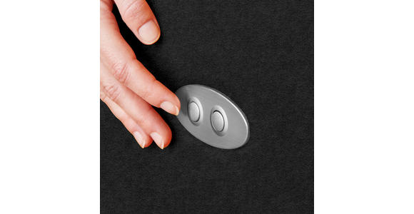 ECKSOFA  in Mikrofaser Anthrazit  207/301 cm  - Anthrazit/Schwarz, Design, Textil/Metall (207/301cm) - Xora