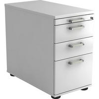 ANSTELLCONTAINER Weiß  - Chromfarben/Schwarz, KONVENTIONELL, Holzwerkstoff/Metall (42,8/72-76/80cm) - Venda