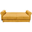 SCHLAFSOFA in Cord Gelb  - Gelb/Schwarz, KONVENTIONELL, Kunststoff/Textil (247/95/125cm) - Hom`in