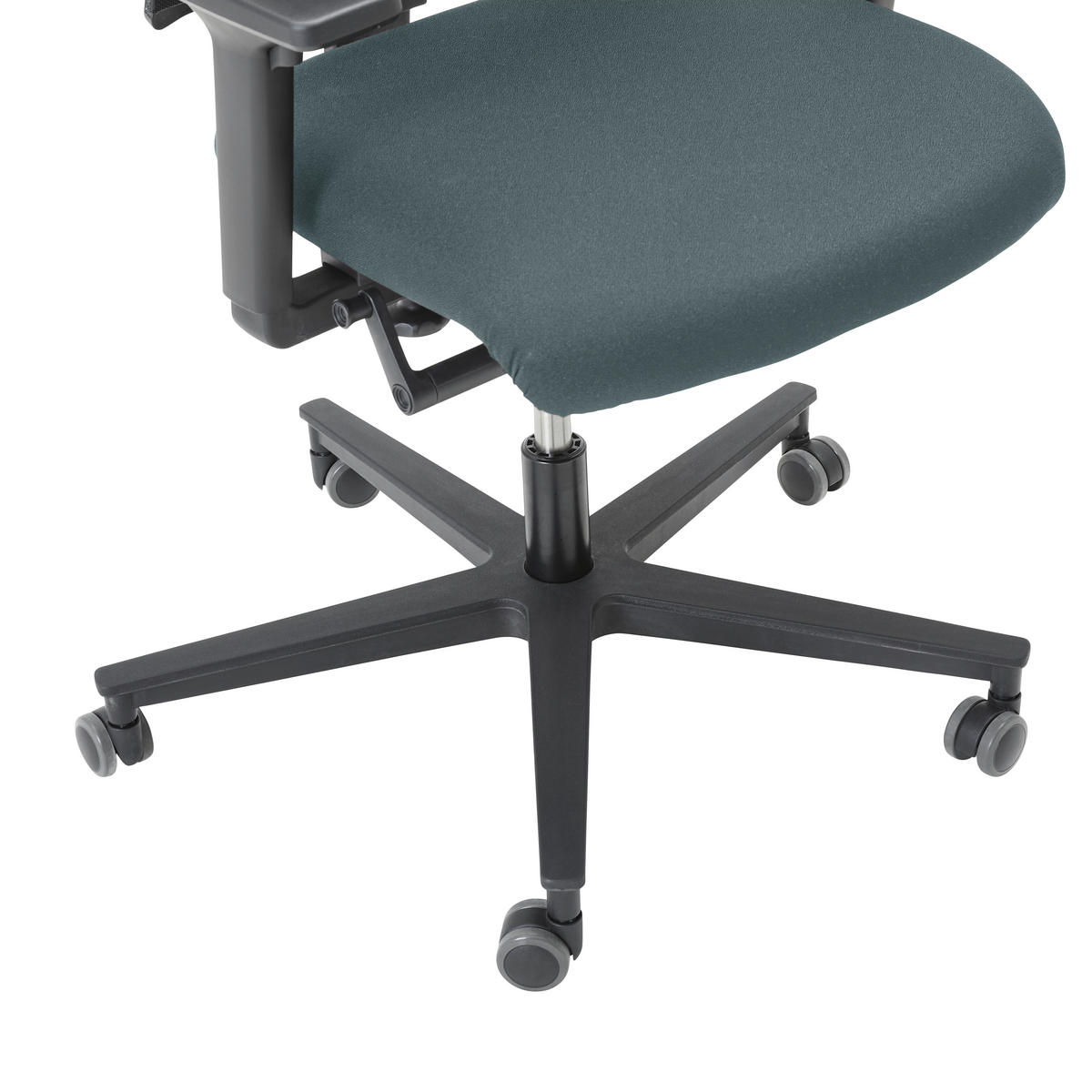 DREHSTUHL Grau  - Schwarz/Grau, KONVENTIONELL, Kunststoff/Textil (63/105/46cm) - Dieter Knoll