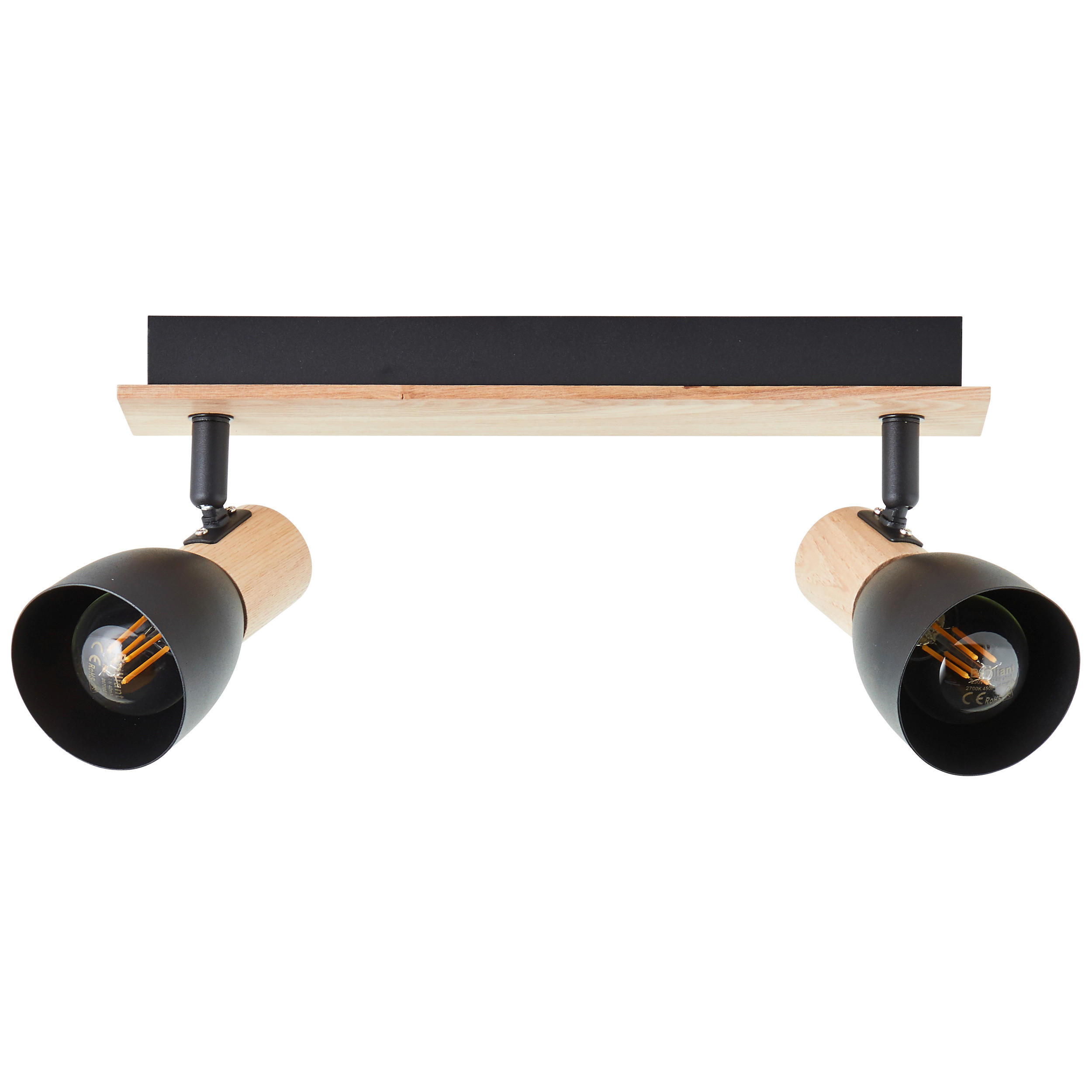 STRAHLER Daintree 30/7 cm   - Schwarz/Naturfarben, Basics, Holz/Metall (30/7cm) - Brilliant