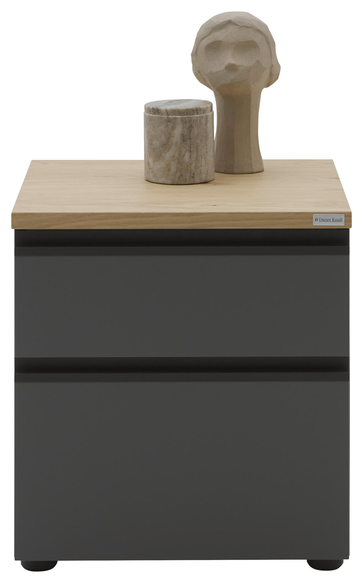 KOMMODE  in 45/46/41 cm  - Eichefarben/Silberfarben, Design, Holzwerkstoff/Kunststoff (45/46/41cm) - Dieter Knoll