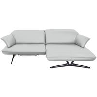 ECKSOFA in Echtleder Hellgrau  252/169 cm  - Beige/Hellgrau, Design, Leder/Metall (252/169cm) - Koinor