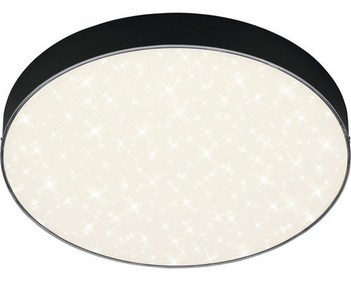 STROPNÍ LED SVÍTIDLO, 28,7/3,6 cm  - černá, Design, plast (28,7/3,6cm)