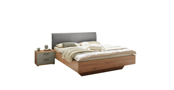 BETTANLAGE 180/200 cm  in Grau, Salbeigrün, Eiche Artisan  - Salbeigrün/Eiche Artisan, KONVENTIONELL, Holzwerkstoff/Textil (180/200cm) - Xora