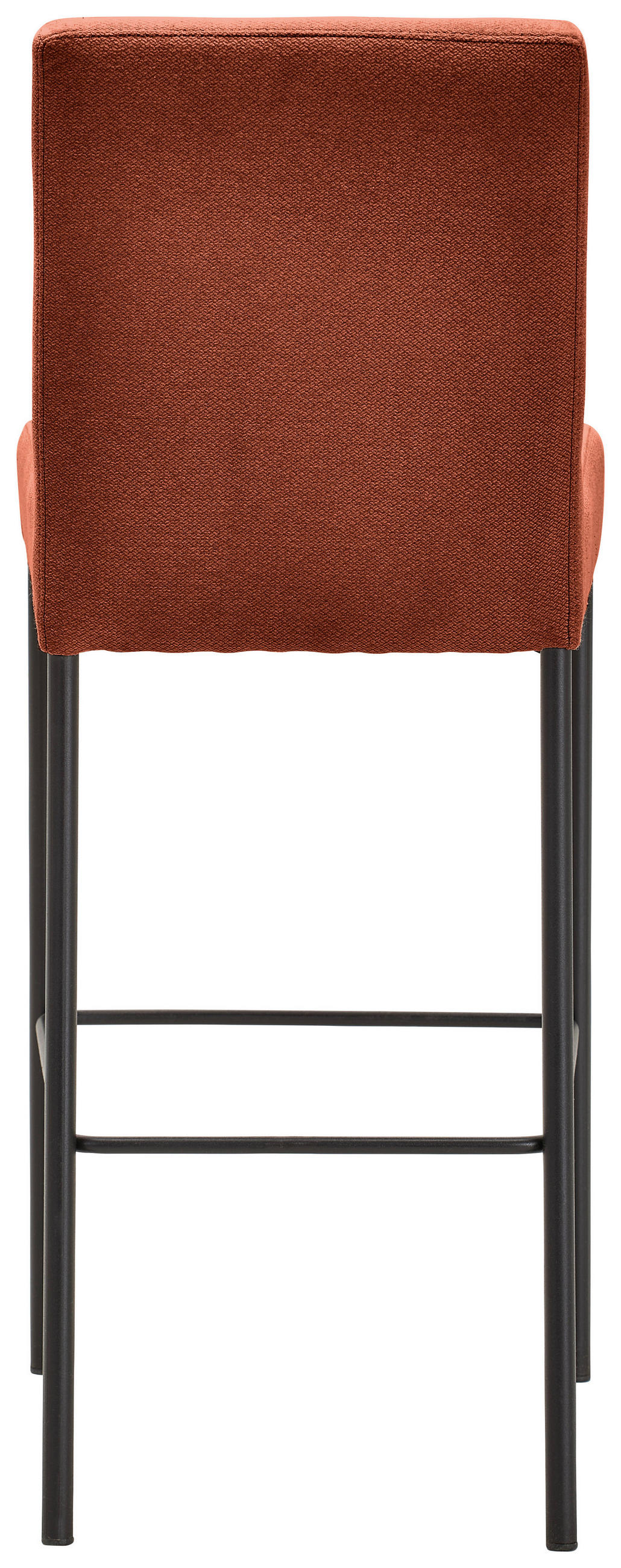 BARHOCKER Webstoff Schwarz, Rostfarben Eisen Stoffauswahl  - Rostfarben/Schwarz, Design, Textil/Metall (42/102/50cm) - home24