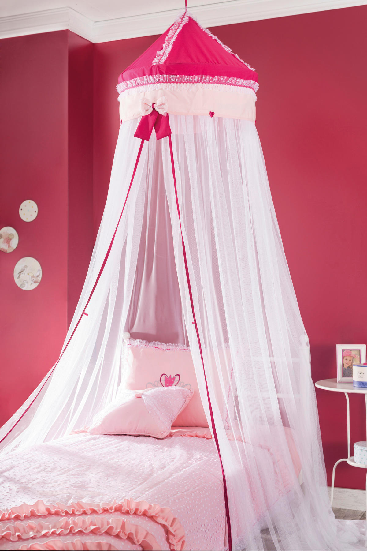 CAMERĂ PENTRU TINERET - roz aprins, Basics, textil (60/300/60cm) - Cilek