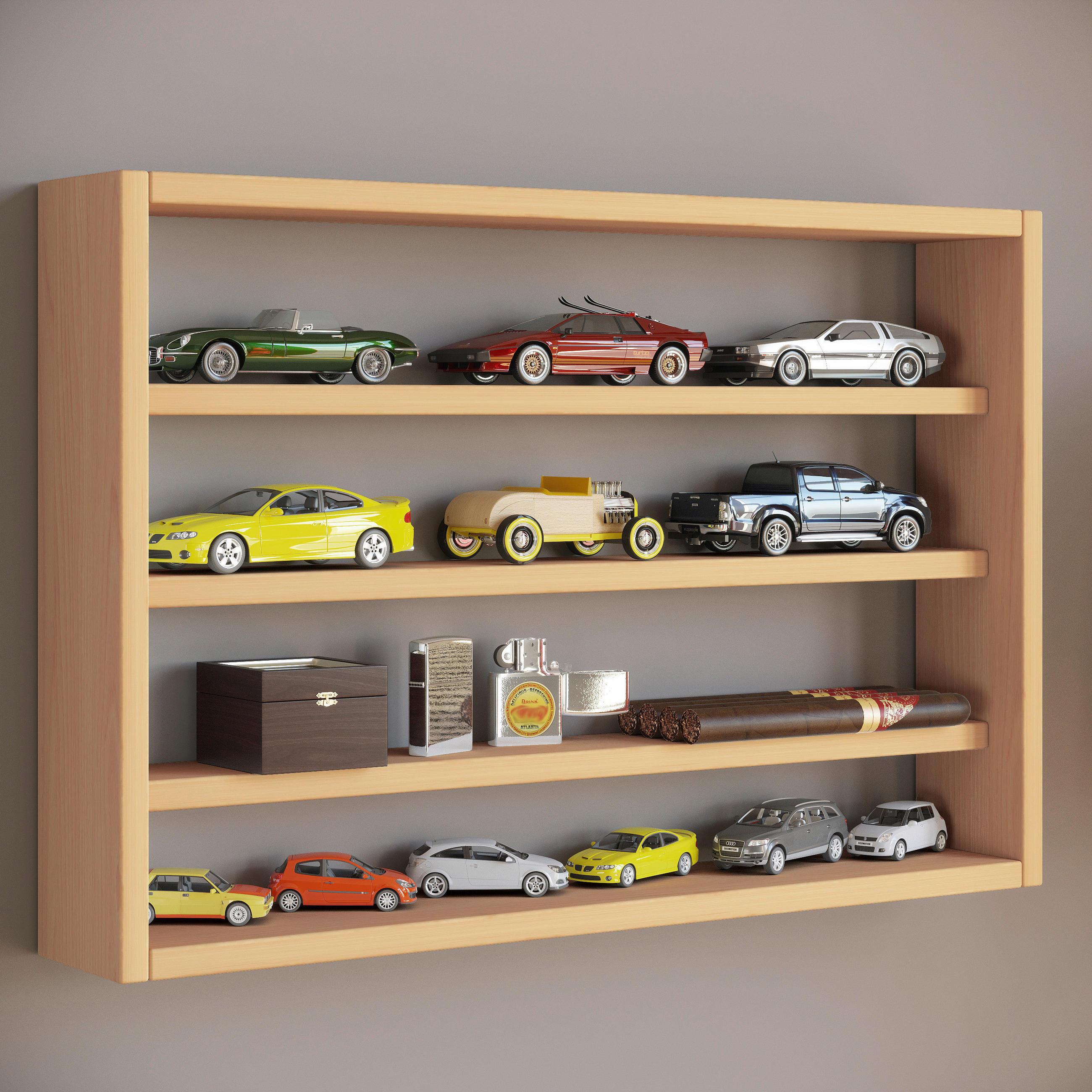 WANDREGAL 60/40/10 cm  - Buchefarben, Design, Holzwerkstoff (60/40/10cm) - MID.YOU