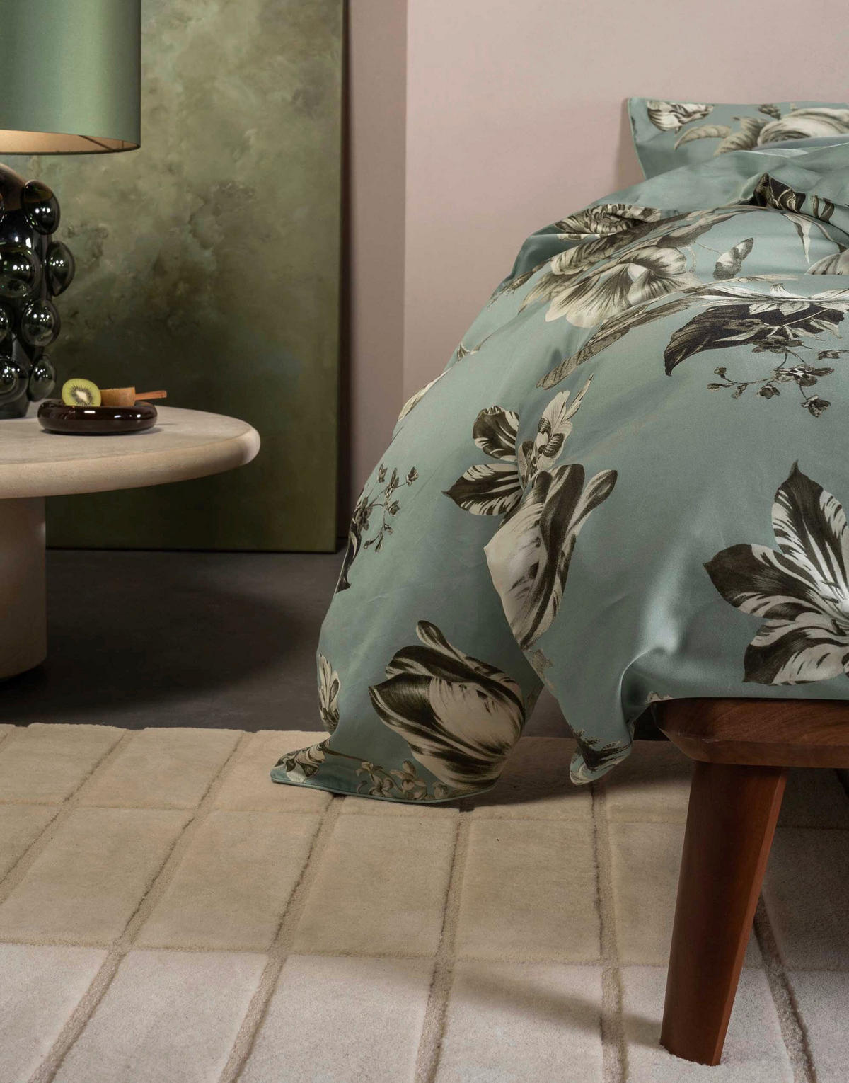 BETTWÄSCHE 2-teilig Florean Satin 155/220 cm  - Petrol, KONVENTIONELL, Textil (155/220cm) - Essenza