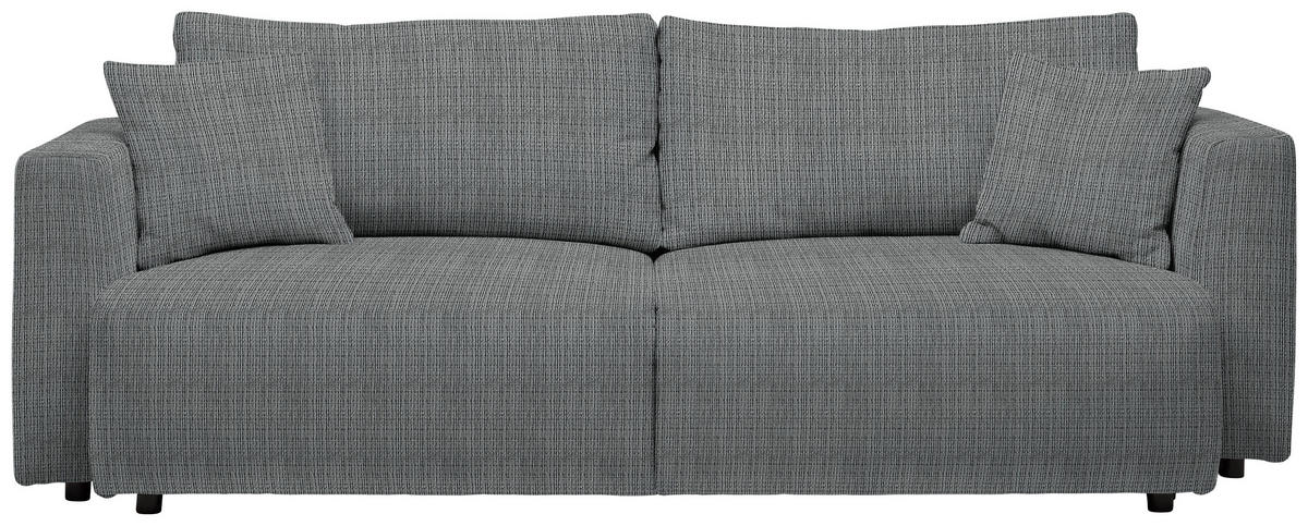 SCHLAFSOFA Cord Grau  - Schwarz/Grau, Design, Kunststoff/Textil (250/92/105cm) - Carryhome