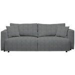 SCHLAFSOFA in Cord Grau  - Schwarz/Grau, Design, Kunststoff/Textil (250/92/105cm) - Carryhome