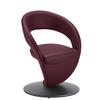 STUHL  in Stahl Mikrofaser  - Bordeaux/Schwarz, Design, Textil/Metall (62/86/61cm) - Moderano