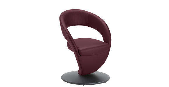 STUHL in Stahl Mikrofaser Metall, Textil - Bordeaux/Schwarz, Design, Textil/Metall (62/86/61cm) - Moderano
