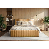 POLSTERBETT 160/200 cm  Currygelb  - Currygelb/Schwarz, Modern, Holz/Holzwerkstoff (160/200cm) - MID.YOU