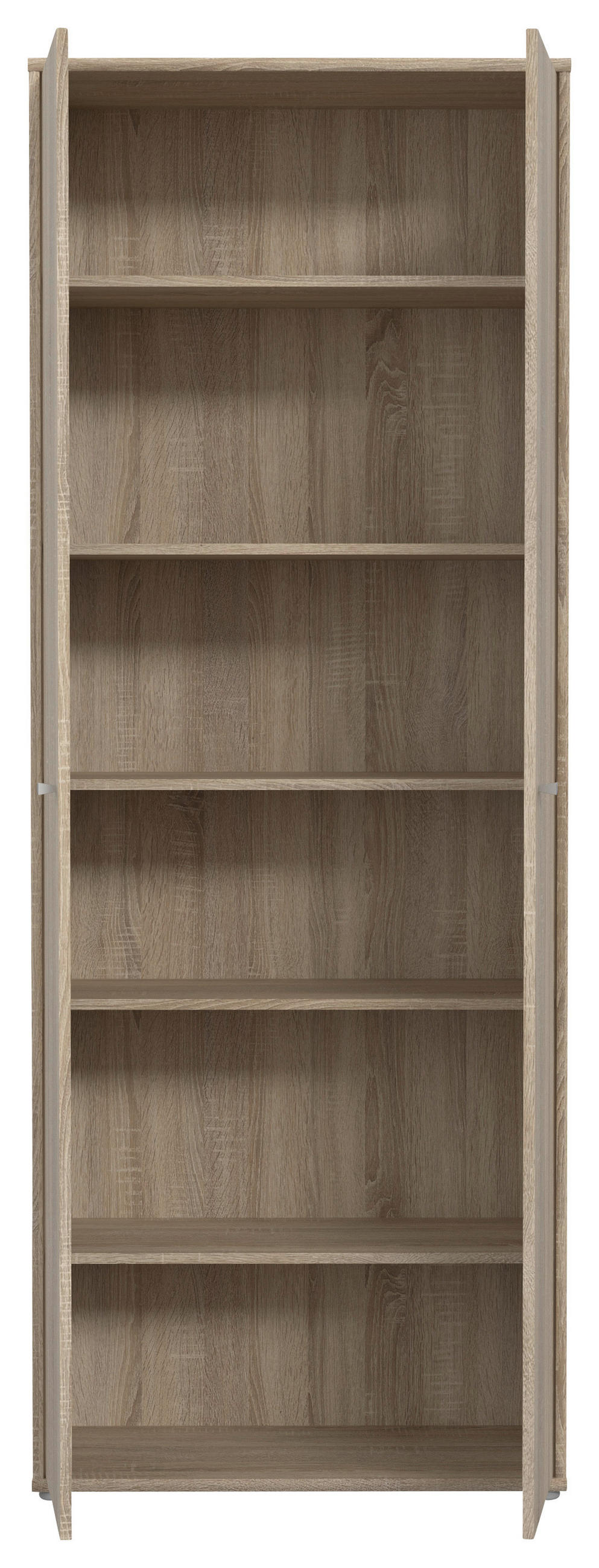 DREHTÜRENSCHRANK in Sonoma Eiche  - Alufarben/Sonoma Eiche, Design, Holzwerkstoff/Kunststoff (73,7/197,5/34,8cm)