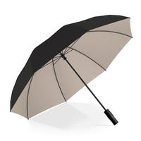 REGENSCHIRM - Schwarz, Basics, Kunststoff/Metall (130/98cm) - Doppler