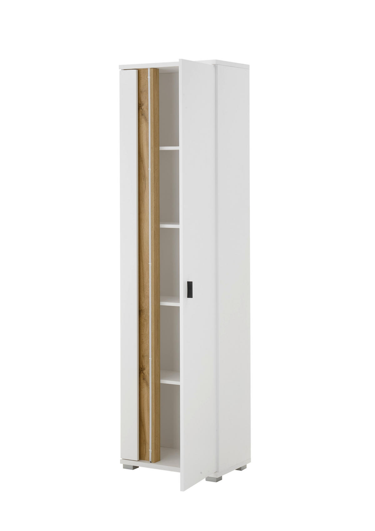 HIGHBOARD  in 55/200/35 cm  - Silberfarben/Eiche Wotan, Design, Holzwerkstoff/Kunststoff (55/200/35cm) - MID.YOU