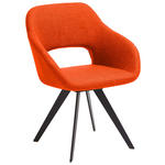 ARMLEHNSTUHL Textilgeflecht Orange, Schwarz  - Schwarz/Orange, Design, Textil/Metall (62/83/59cm) - Valnatura