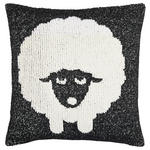 KISSENHÜLLE 48/48 cm  - Elfenbein/Schwarz, Textil (48/48cm) - Esposa