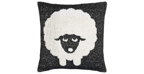 KISSENHÜLLE 48/48 cm  - Elfenbein/Schwarz, Textil (48/48cm) - Esposa