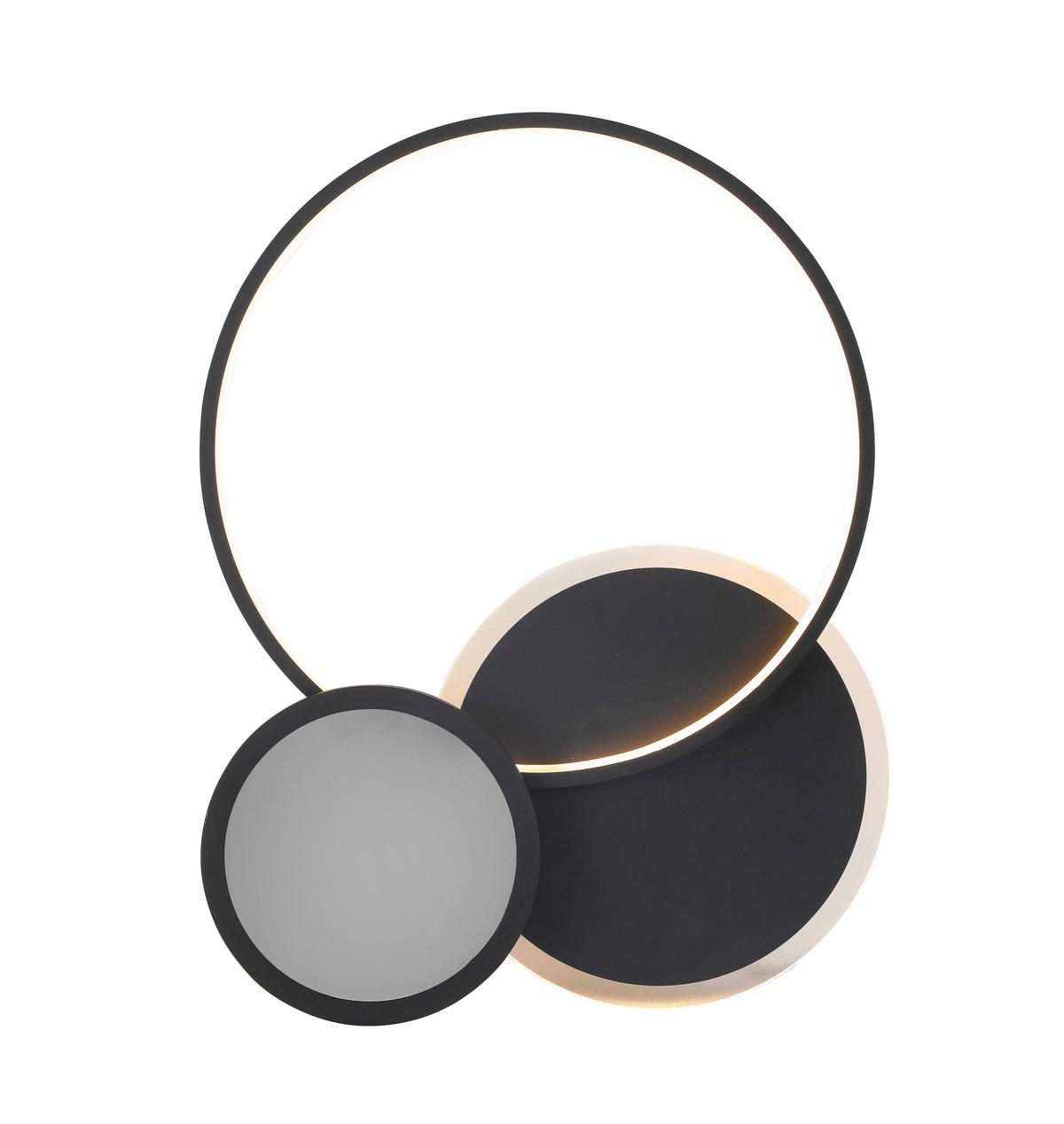 PLAFONIERĂ CU LED - negru, Lifestyle, plastic/metal (55/45/7,5cm) - Novel