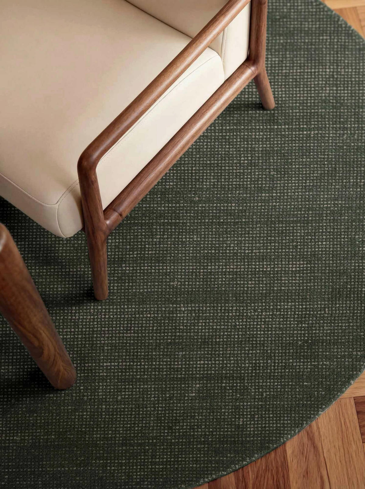 WOLLTEPPICH 200 cm Greenwich Dunkelgrün rund  - Dunkelgrün, Basics, Textil (200cm) - Ted Baker